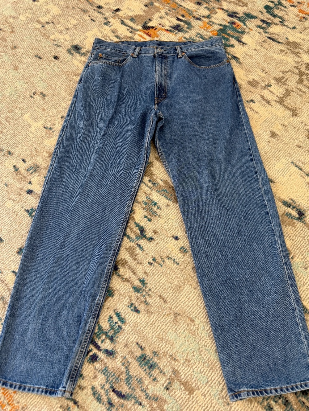 Men's Levi's 550 Original Relaxed fit medium wash denim blue jeans size 38 x 34